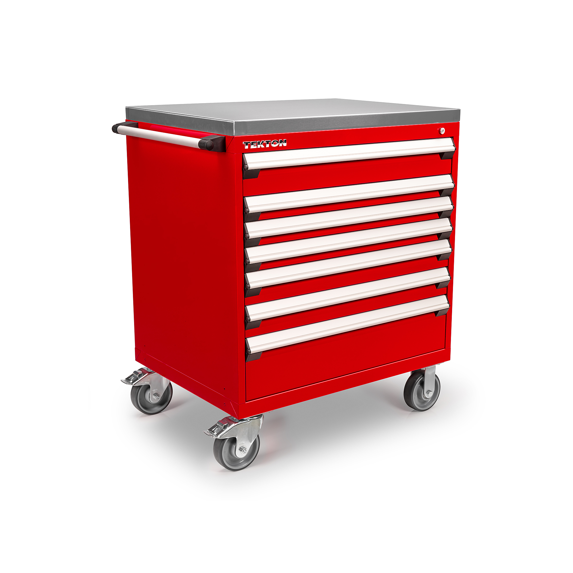 TEKTON 7-Drawer Tool Cabinet with Stainless Steel Top, Red (36 W x 27 D x 41.5 H in.) | OCL33200SST